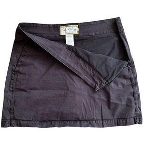 Aventura Black Skort Mini Skirt Organic Cotton Women’s 8